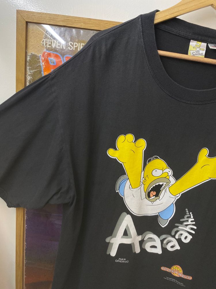 Immagine di 2000 The Simpsons Homeywear Screaming Homer Black Tee 4