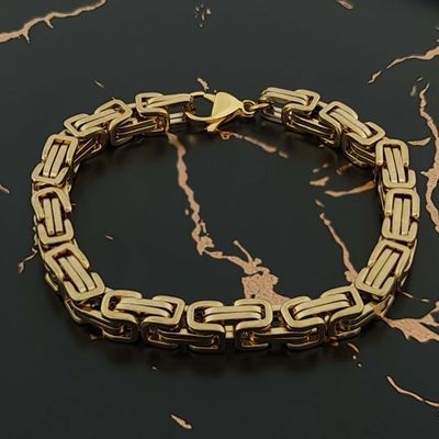 Bransoletka Królewska stal +18k gold plated