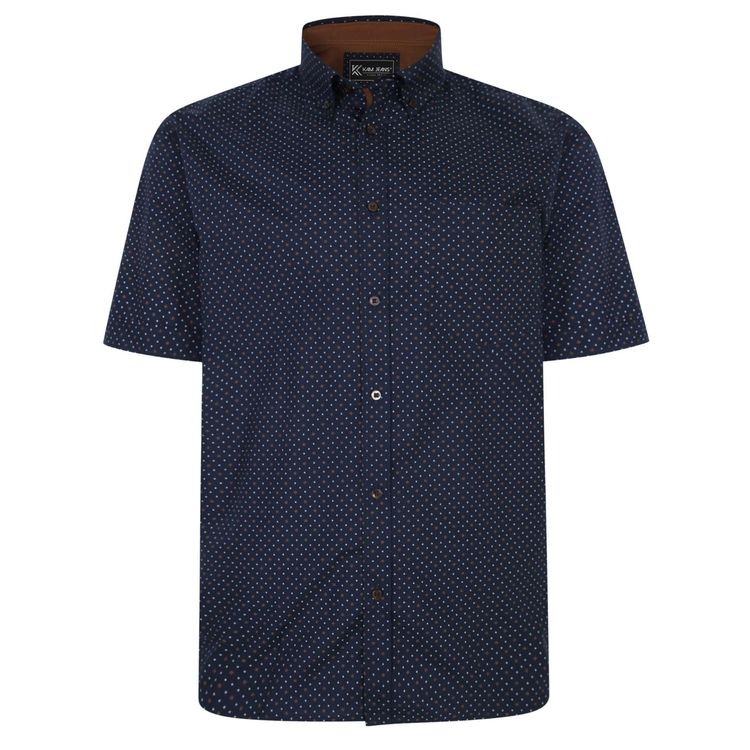 Kam KAM Men's Premium Short Sleeve Dobby Print Shirt 2XL to 8XL product image