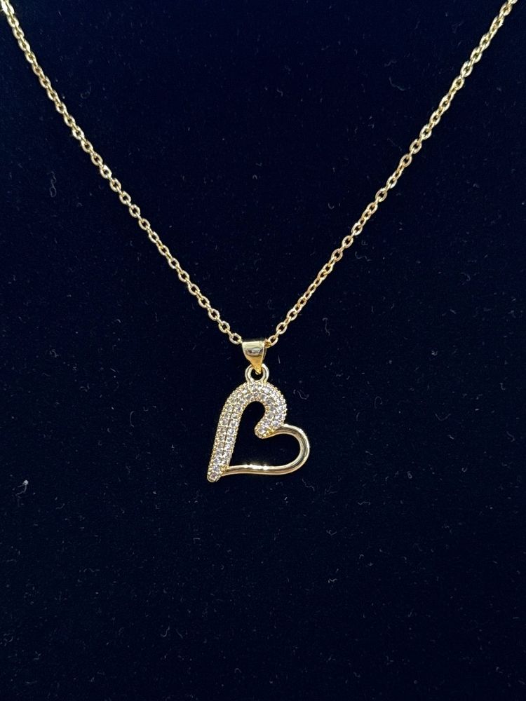 Gold plated deMonty heart necklace image 1