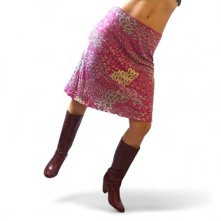Y2k Street One Multicoloured Patterned Skirt size L