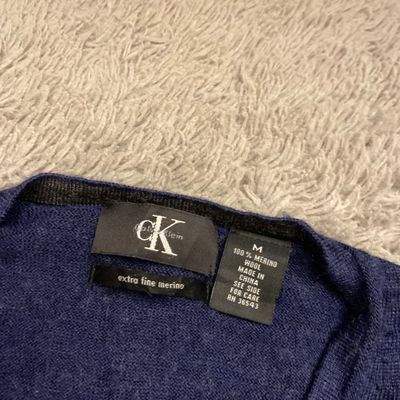 Calvin Klein Blue Merino Wool Sweater