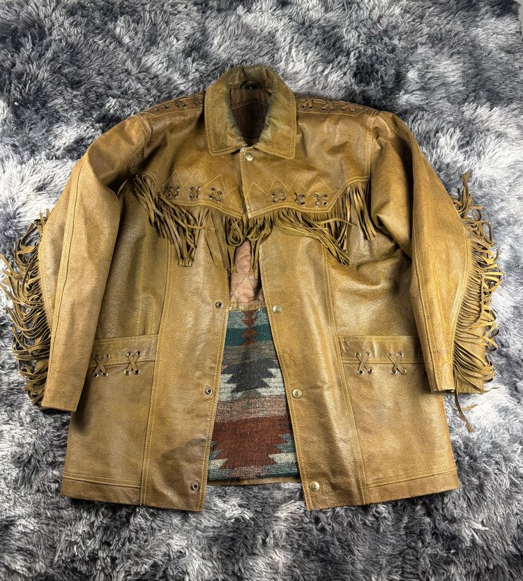 Western Trapper anni 80 archive pieces Vera pelle/interno in lana di capra