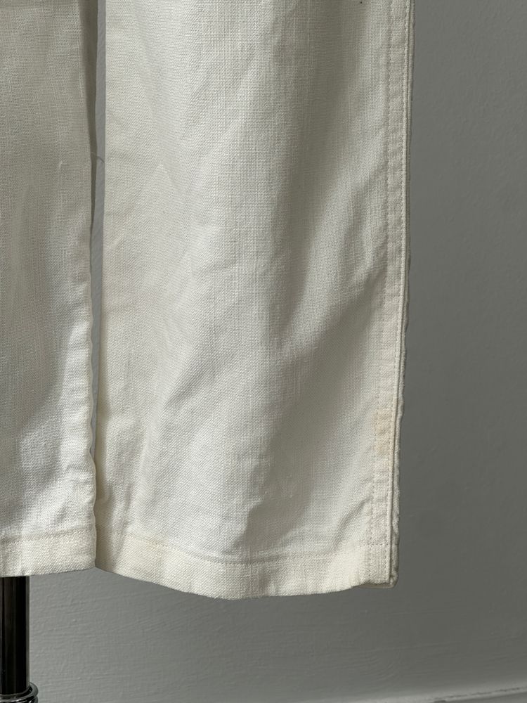 Armani Jeans 1990s Linen Slim Straight Leg Trousers - W26 3