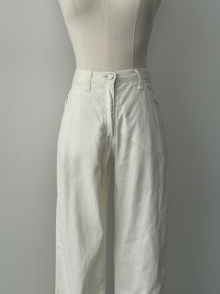 Armani Jeans 1990s Linen Slim Straight Leg Trousers - W26 9