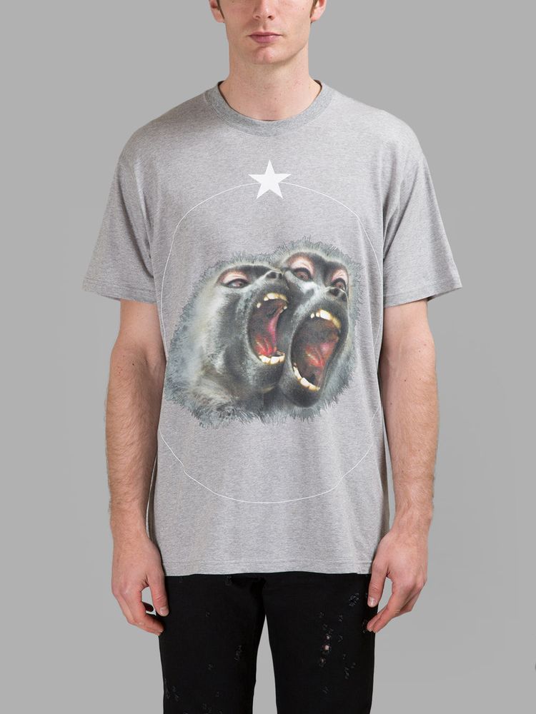 Givenchy Grey Monkey Brothers T-Shirt image 3