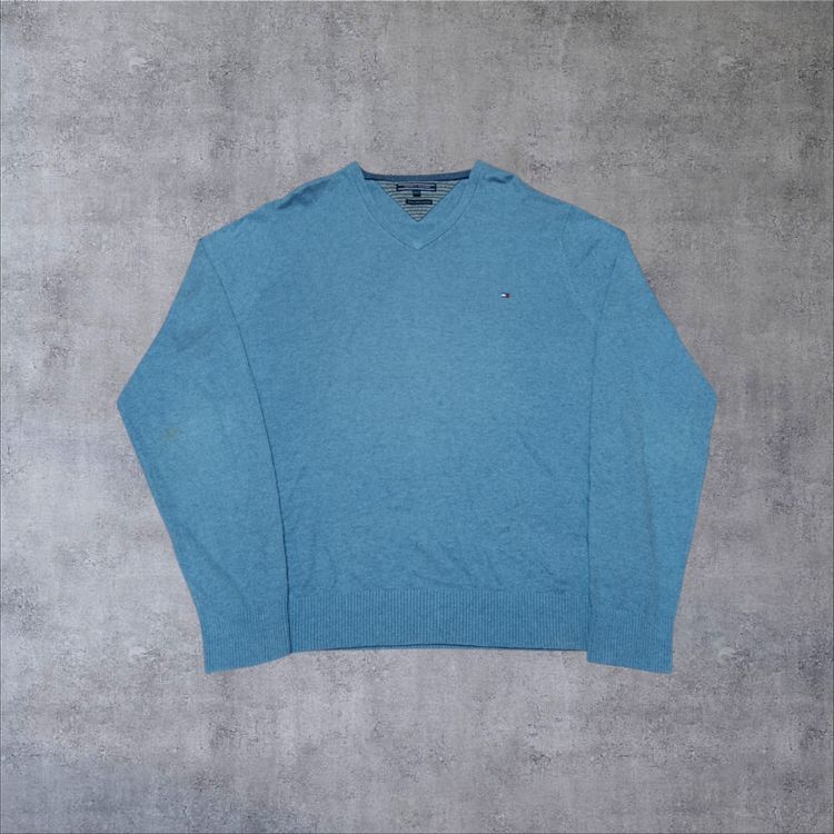 Tommy Hilfiger Blue V-Neck Sweater (XXL) 