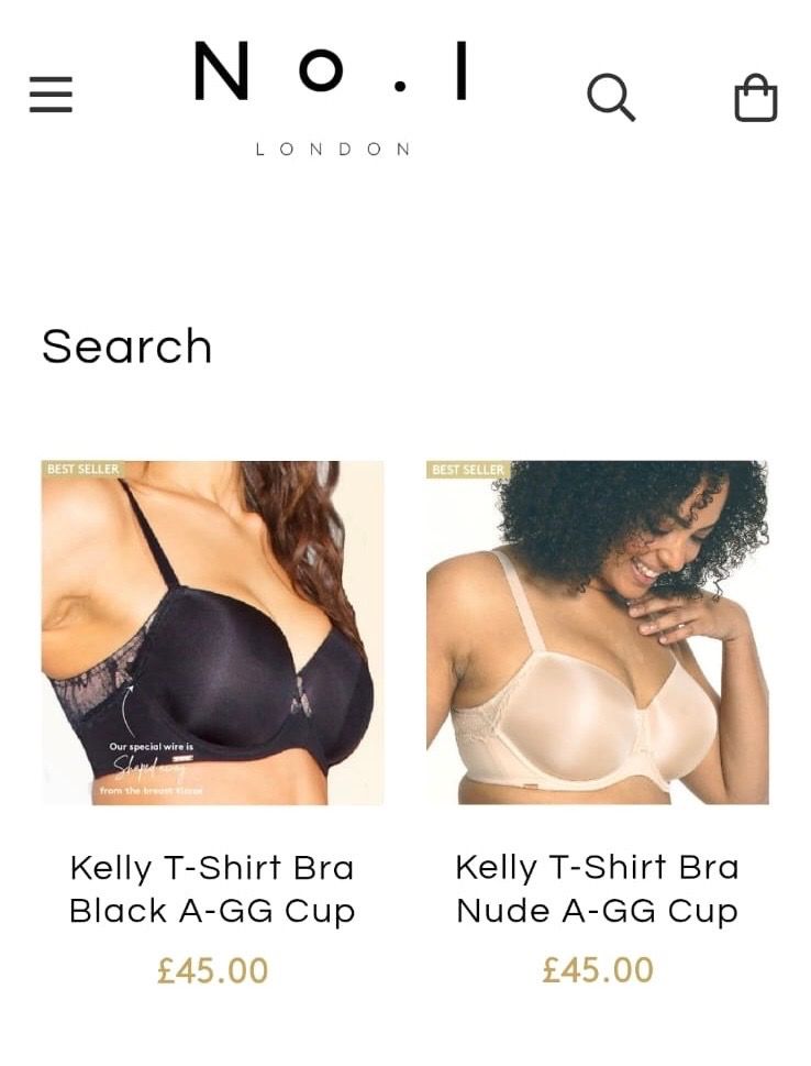 Other Kelly T-Shirt Bra Black A-GG Cup product image