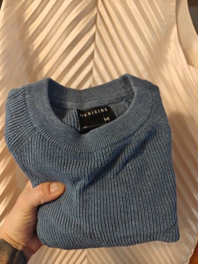 Medicine m Blue Ribbed Sweater 56x66cm