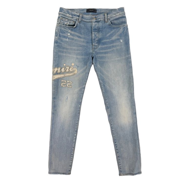 Amiri Amiri Men’s Blue Denim Jeans With Side Logo - 34 Slim product image