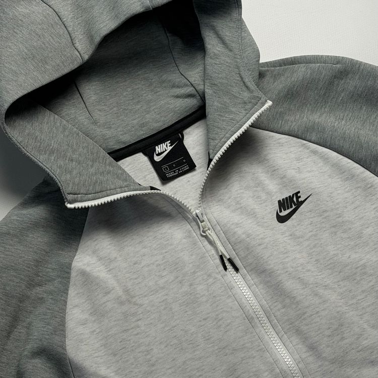 Nike Grey And Light Grey Zip-Up Hoodie 2