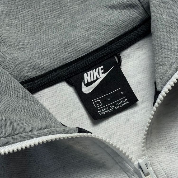 Nike Grey And Light Grey Zip-Up Hoodie 4