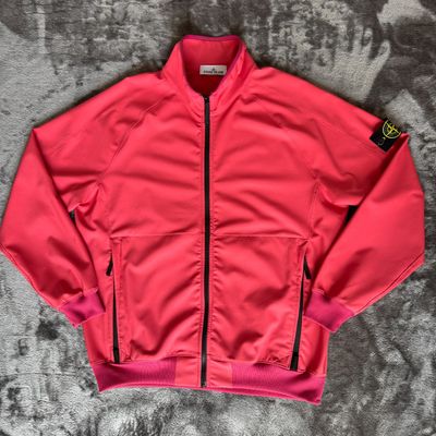 Stone Island Fuchsia Stretch Nylon Track Top Jacket - Extra Large