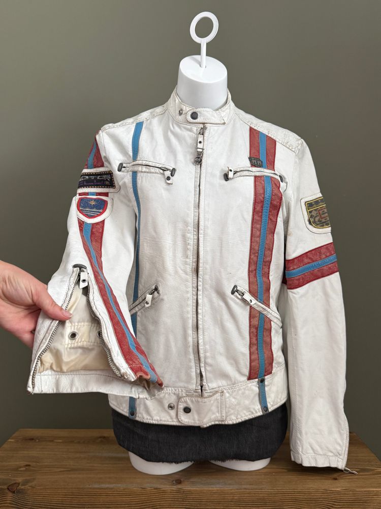 Diesel Leather Biker Jacket (M) 5