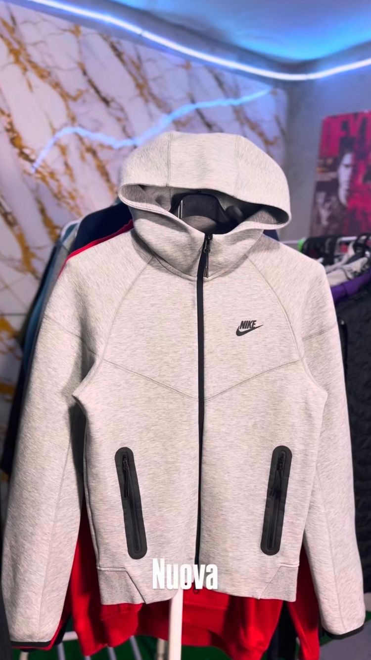 Nike Tech Fleece Full Zip Hoodie Grey – Nuova – XS veste M image 1