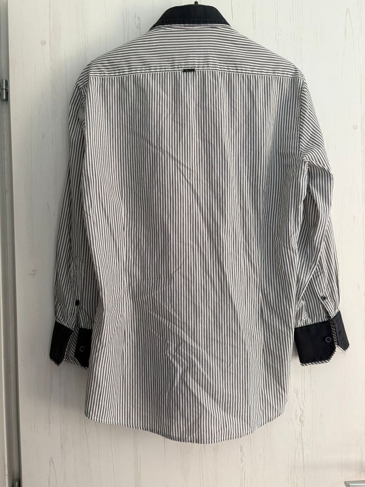 Camicia a righe Antony Morato con colletto e polsini neri