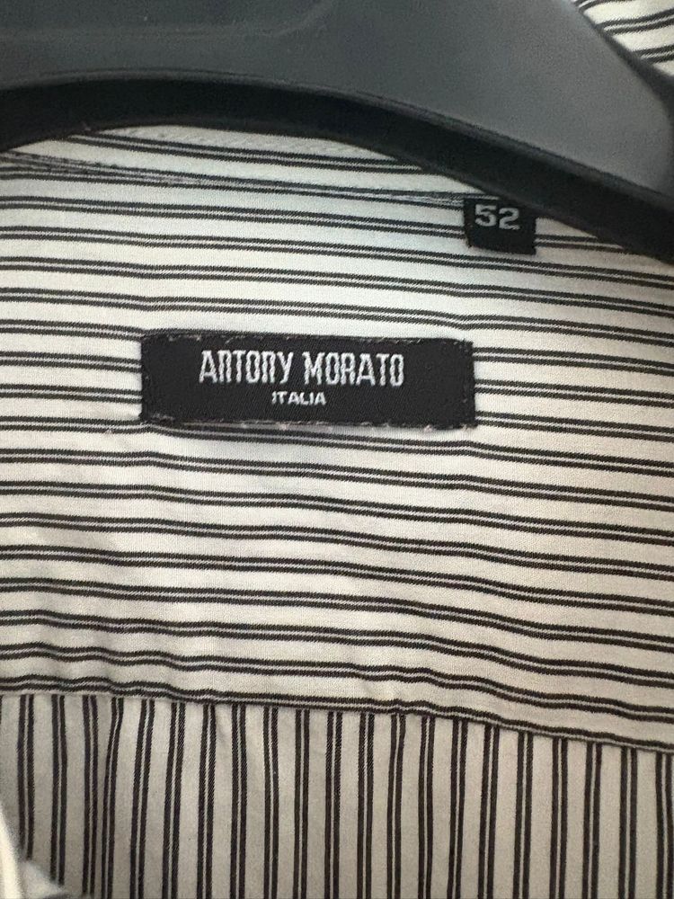 Immagine di Camicia a righe Antony Morato con colletto e polsini neri 3