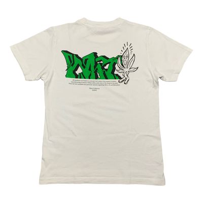 Off White Small Weed Graphic White Tee Virgil Abloh