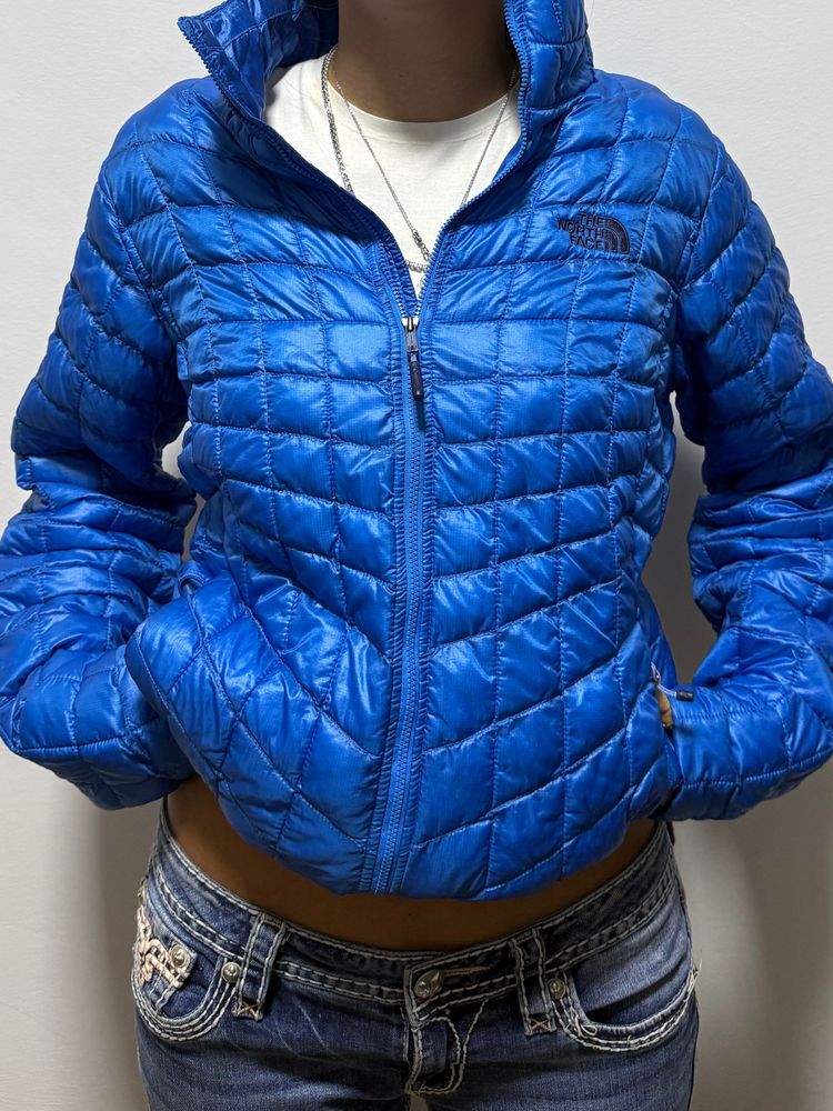 The North Face Blue Puffer Jacket image 1