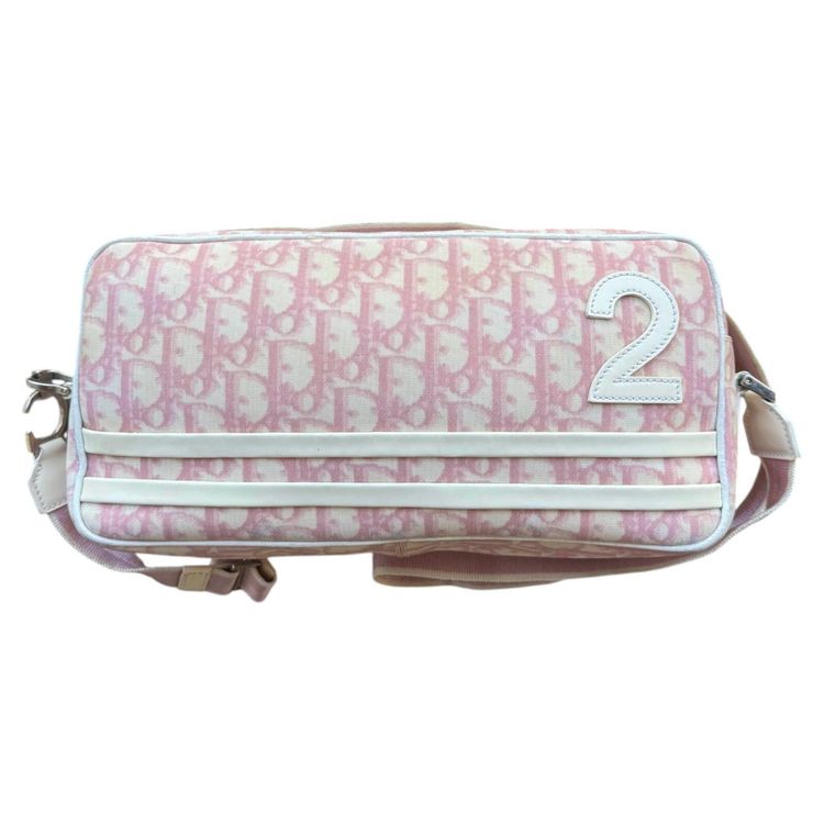 Christian Dior Trotter Pink Oblique Number 2 Shoulder Bag 1