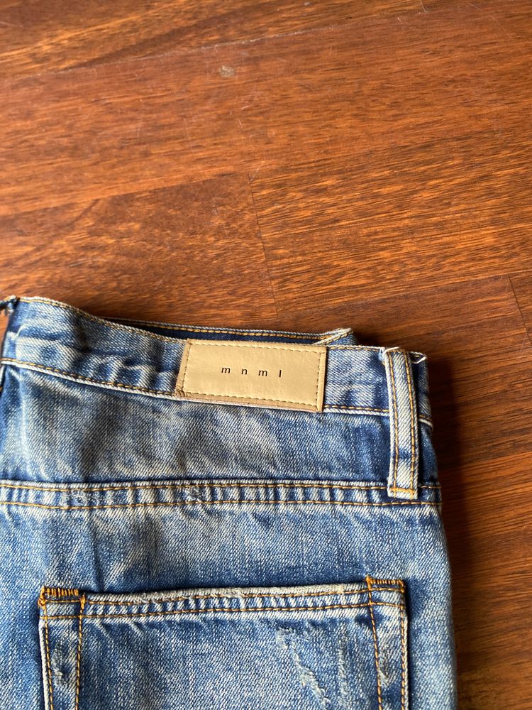 Mnml Distressed Blue Jeans 2