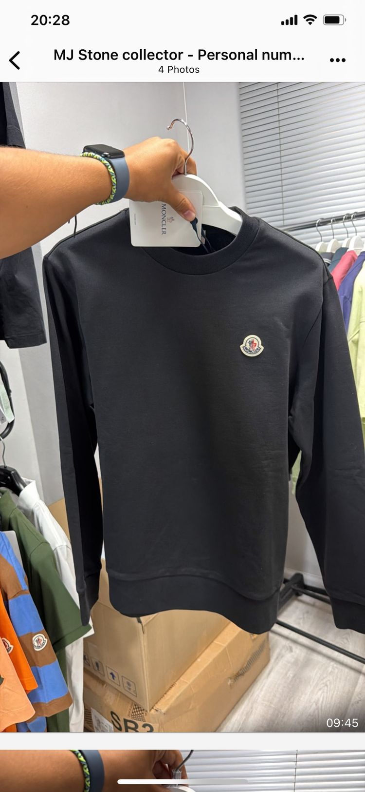 Moncler Black Sweatshirt -  Large