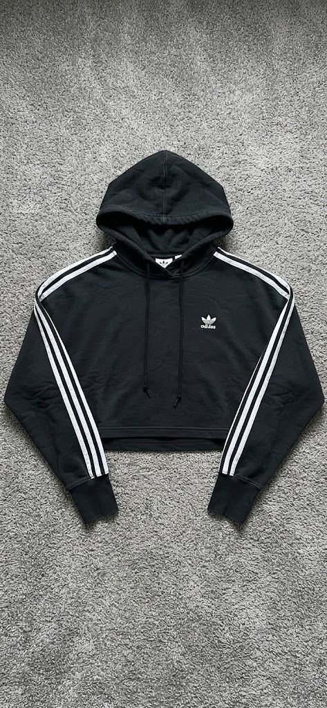 Adidas Black Cropped Hoodie