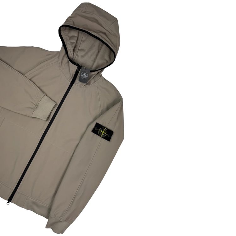 Chaqueta Stone Island Light Soft Shell-R e.dye Technology in Recycled Polyester beige - talla M imagen 5