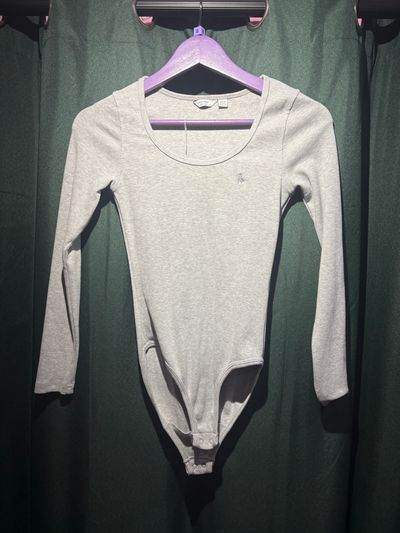 Jack Wills Grey Long Sleeve Bodysuit