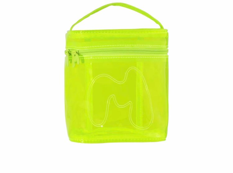 Neon Green Transparent Made by Mitchell vanity case Bag imagen 1