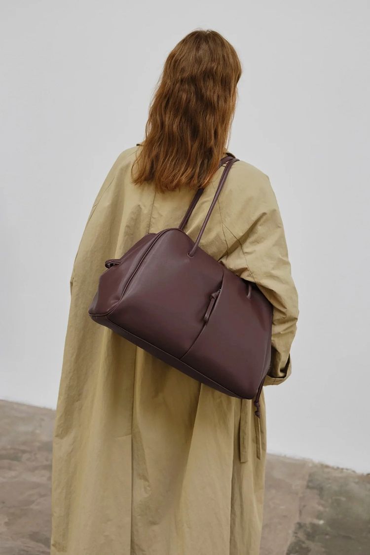 Immagine di Brown Leather Tote Bag 2