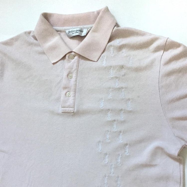 Yves Saint Laurent Vintage YSL Polo Shirt in Salmon / Light Pink Colourway product image