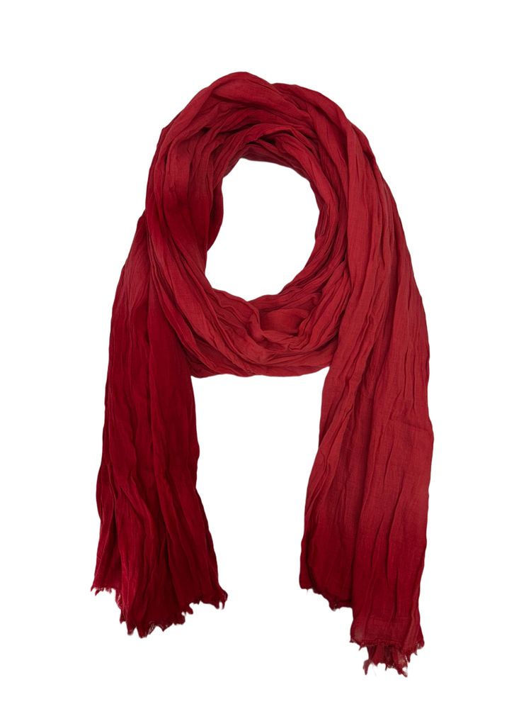 Closed Red Overdye Check Scarf image 2