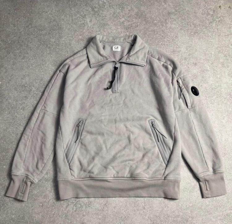CP Company C.P. Company Grey Quarter-Zip Sweatshirt zdjęcie produktu