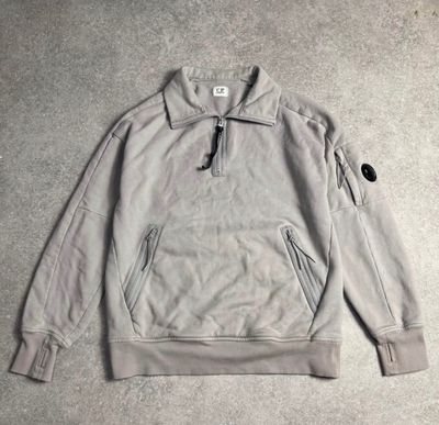 C.P. Company Grey Quarter-Zip Sweatshirt 1