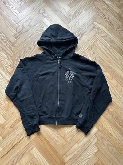 Black Zip-Up Hoodie tribal