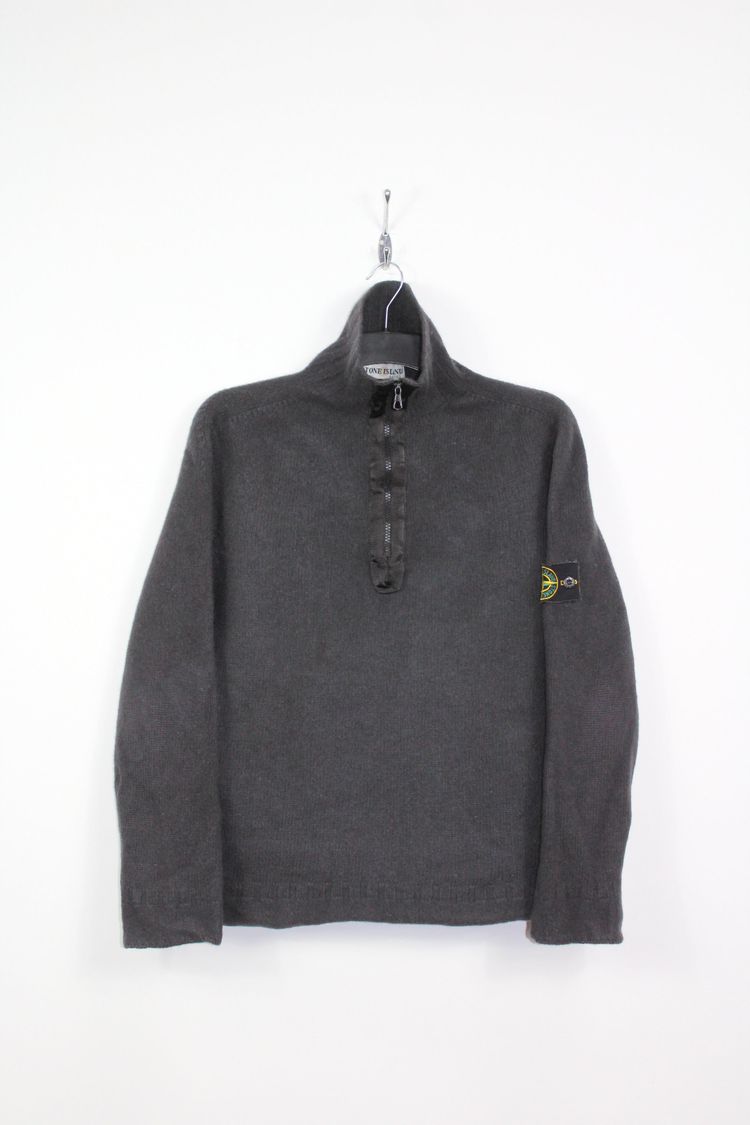 Vintage 80s Casuals STONE ISLAND AW 2002 1/4 ZIP UP WOOL SWEATSHIRT MEDIUM product image