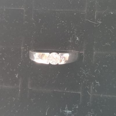 Silver Ring With Single Clear Stone