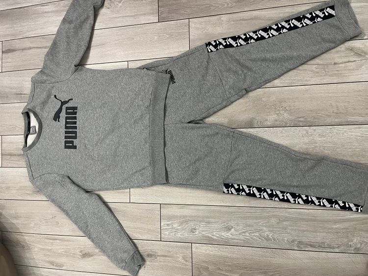 Puma Grey Sweatshirt And Sweatpants Set imagen 5