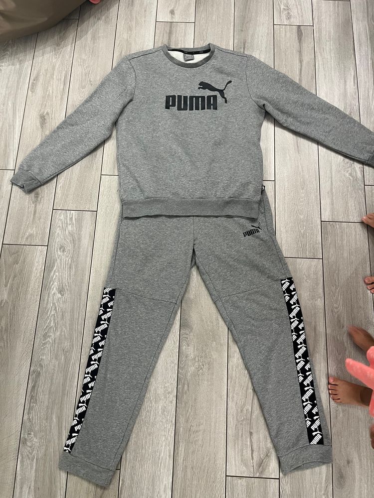 Puma Grey Sweatshirt And Sweatpants Set