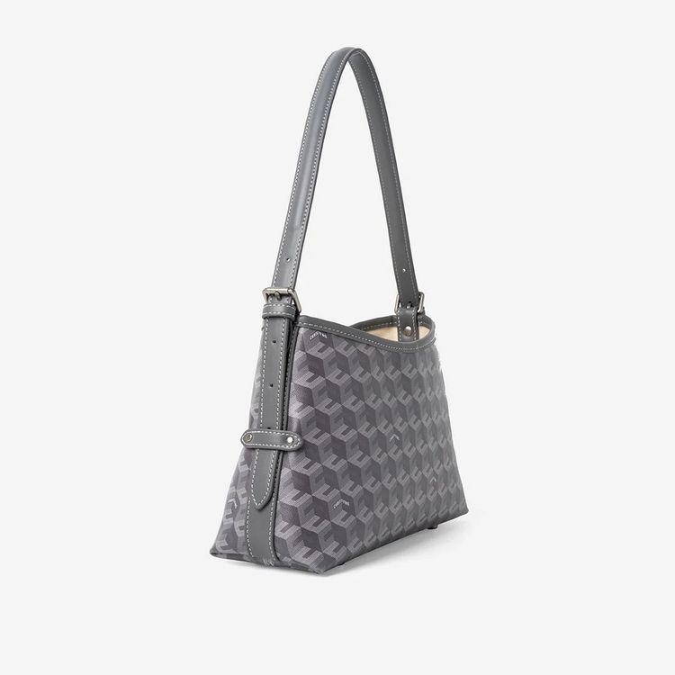 Grey Patterned Shoulder Bag obraz 3