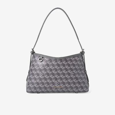 Grey Patterned Shoulder Bag