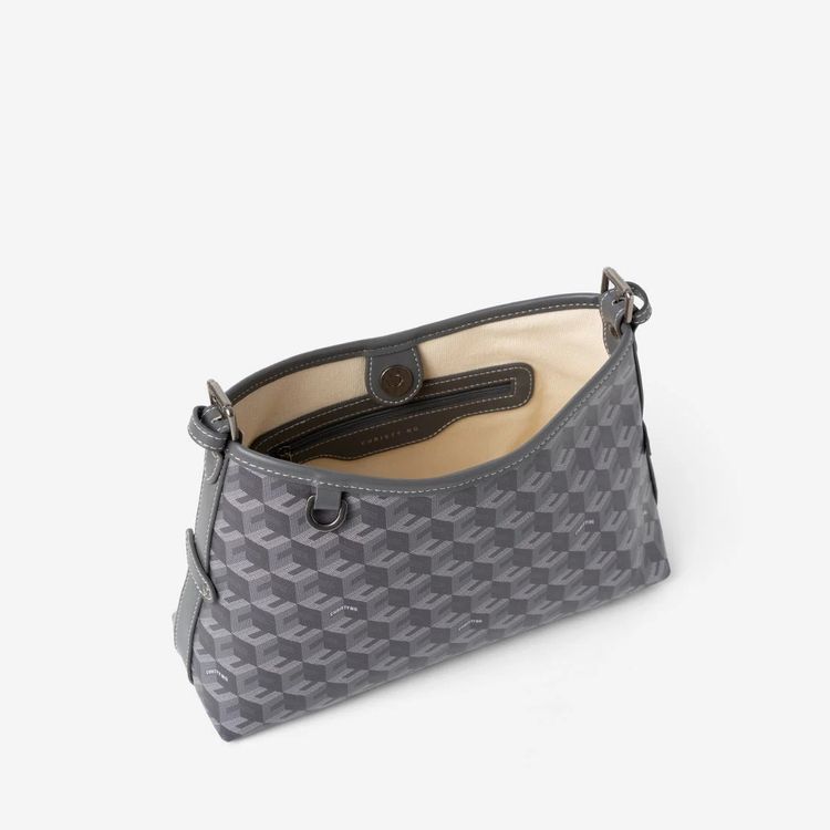 Grey Patterned Shoulder Bag obraz 2