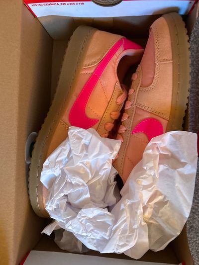 Pink And Tan Sneakers