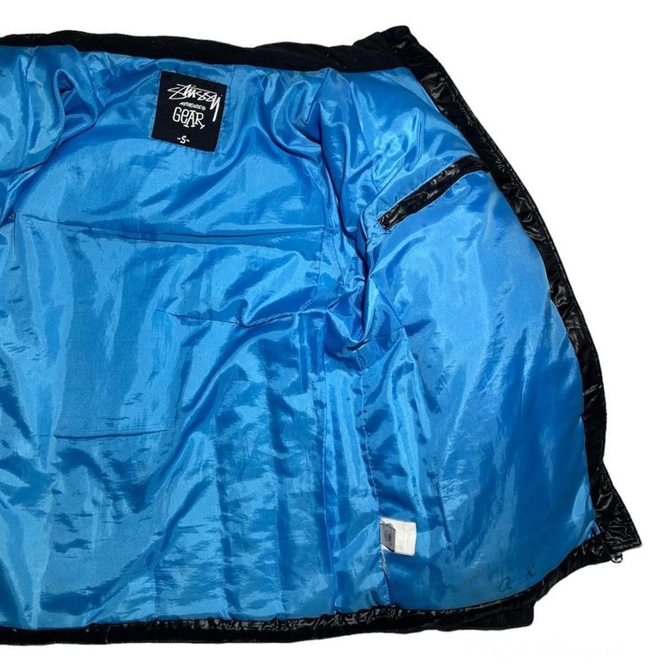 Vintage stussy starburst black puffer jacket 4