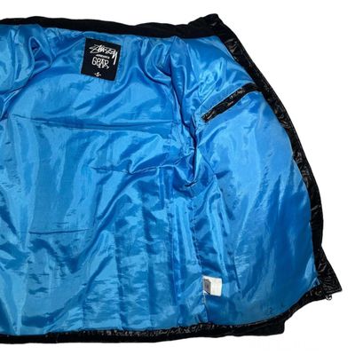 Vintage stussy starburst black puffer jacket 4
