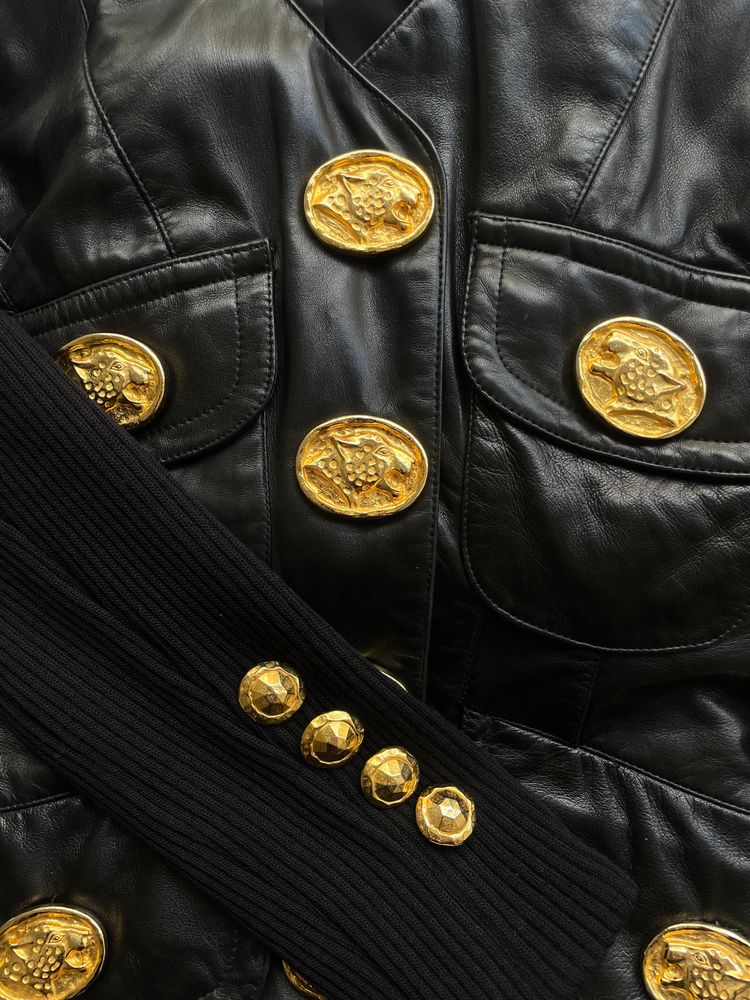 Unknown Gemma Kahng statement leather jacket cardigan product image
