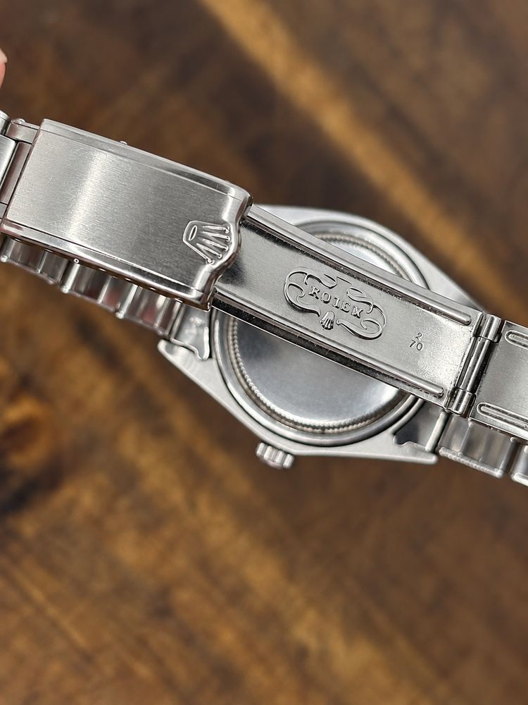 Vintage Rolex Oysterdate Precision – Stainless Steel – Grey Patina Dial – Oyster Bracelet image 5