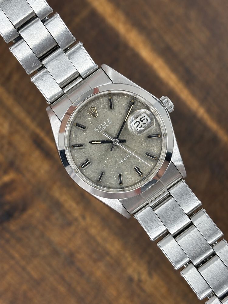 Vintage Rolex Oysterdate Precision – Stainless Steel – Grey Patina Dial – Oyster Bracelet image 1
