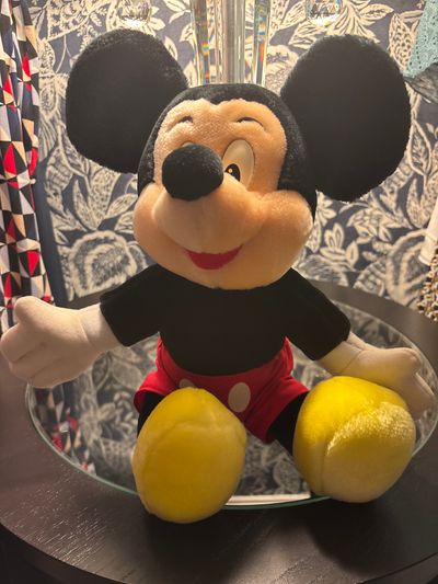Vintage Mickey Mouse plush toy official Disney land
